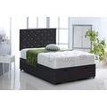 Faux Leather Ottoman Foot Lift Bed Base ONLY by Comfy Deluxe LTD (Black, 5FT King-Size)