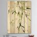 East Urban Home Simplist Bamboo Leaves II - Lake House Print on Natural Pine Wood in Brown/Gray/Green | 20 H x 12 W x 1 D in | Wayfair