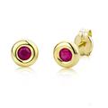 Miore Earrings Women studs Ruby Yellow Gold 9 Kt / 375