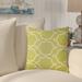 Breakwater Bay Dahl Indoor/Outdoor Geometric Throw Pillow Polyester in Green/White | 22 H x 26 W x 0.25 D in | Wayfair