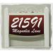 EZ Street Signs Traditional LED address sign w/ landscape light adapter Plastic in Red | 4.5 H x 16 W x 1.25 D in | Wayfair LTA-BS-BG