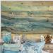 East Urban Home Ocean Mineral Waves - Nautical & Coastal Print on Natural Pine Wood in Gray/White | 36 H x 46 W x 0.78 D in | Wayfair