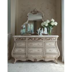 Michael Amini Platine de Royale Dresser & Mirror Set Wood in Brown | 42.5 H x 70 W x 20.5 D in | Wayfair N09050-60-201