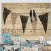 East Urban Home French Bird Flea Market IV - French Country Print on Natural Pine Wood Metal in Black/Brown | 30 H x 40 W x 0.78 D in | Wayfair