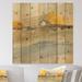 East Urban Home Coming on Farmhouse Landscape - Traditional Print on Natural Pine Wood in Brown/Yellow | 30 H x 30 W x 0.78 D in | Wayfair