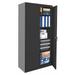 Sandusky Cabinets Classic Series 5 - Shelf Storage Cabinet Stainless Steel in Black | 72 H x 36 W x 24 D in | Wayfair CA41362472-09