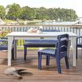 Uwharrie Chair Jarrett Bay Solid Wood Dining Table Wood in Brown/Green | 21 H x 48 W x 40 D in | Outdoor Dining | Wayfair JB92-021