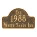 Montague Metal Products Inc. Historical 3-Line Wall Address Plaque Metal in Gray/White | 10 H x 15.75 W x 0.25 D in | Wayfair PCS-0030S2-W-GW