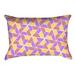 Latitude Run® Avicia Indoor/Outdoor Lumbar Pillow Polyester/Polyfill blend in Red/Yellow/Indigo | 14 H x 20 W x 3 D in | Wayfair