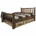 Loon Peak® Homestead Collection Lodge Pole Pine Storage Bed Wood in Brown/Green | 47 H x 60 W in | Wayfair 5C657D92165846309AFDE931B69F6410