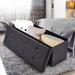 Charlton Home® Luyster 45" Wide Faux Leather Tufted Rectangle Storage Ottoman Faux Leather/Upholstered | 15 H x 45 W x 15 D in | Wayfair