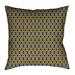 Latitude Run® Avicia Geometric Throw Pillow Polyester/Polyfill blend in White/Yellow | 36 H x 36 W x 14 D in | Wayfair