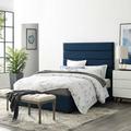 Genevieve Queen Fabric Platform Bed by Modway Upholstered/Polyester in Blue | 61.5 H x 65 W x 87.5 D in | Wayfair MOD-6049-BLU