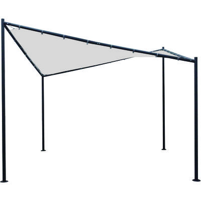 Pavillon ORLANDO 3,5x3,5 Meter mit Plane PVC-bechichtet weiss