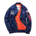 sandbank Men’s Bomber Waterproof Jacket Patches Coat Flight Windproof Windbreaker (Chest:43.3” UK S =Asian tag L, Blue. Thick Style)