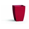 Vaso quadrato in resina mod. Parodia 33x33 cm h 50 rosso