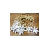 The Holiday Aisle® Wooden Snowflake Hanging Figurine Wood in Brown/White | 2.4 H x 2.4 W x 0.5 D in | Wayfair 156D3112F06B424AA9F3166C6CAA4F73