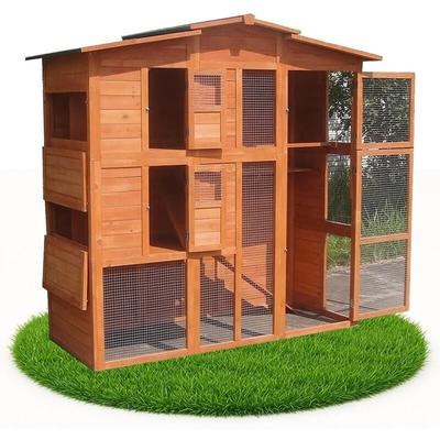 Hühnerstall Hasenstall Kaninchenstall Freilauf Holz Käfig Stall Hasenkäfig Haus
