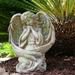 Astoria Grand Earlene Old World Guardian Angel Statue in Brown/White | 19 H x 12 W x 16 D in | Wayfair 18CFF12E31854A3CA655367AB7FC1D56