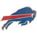 Buffalo Bills Distressed Logo Cutout Sign