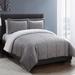 Red Barrel Studio® Geneva Micro Mink Reversible Comforter Set Polyester/Polyfill/Microfiber in Gray | Queen Comforter + 2 Shams | Wayfair