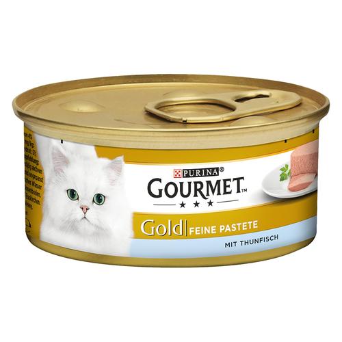 48 x 85g Feine Pastete Mix Gourmet Gold Katzenfutter nass