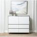 Michael Amini State St. 4 Drawer Combo Dresser Wood/Metal in Brown/White | 54.25 H x 62.5 W x 18 D in | Wayfair N9016070-116