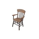 Loon Peak® Wyton Solid Wood Windsor Back Arm Chair Wood in Brown | 36 H x 23 W x 18 D in | Wayfair 9044437582D44176931D4C70E00EFF8E