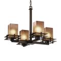 Justice Design Group Fusion 25 Inch 4 Light Chandelier - FSN-8100-15-CRML-DBRZ