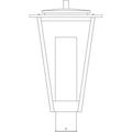 Arroyo Craftsman Brighton 15 Inch Tall 1 Light Outdoor Post Lamp - BRP-10CLR-WHT-VP