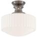 Visual Comfort Signature Collection Thomas O'Brien Milton Road 14 Inch 1 Light Semi Flush Mount - TOB 5150AN-WG