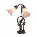 Meyda Lighting Trellis Girl Lily Pink 16 Inch Accent Lamp - 68596
