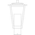 Arroyo Craftsman Brighton 12 Inch Tall 1 Light Outdoor Post Lamp - BRP-8CLR-WHT-BZ