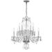 Crystorama Traditional Crystal 23 Inch 10 Light Chandelier - 5080-CH-CL-SAQ