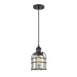 Innovations Lighting Bruno Marashlian Small Bell Cage 6 Inch LED Mini Pendant - 201C-BK-G58-CE-LED