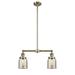 Innovations Lighting Bruno Marashlian Small Bell 21 Inch 2 Light LED Mini Chandelier - 209-AB-G58-LED