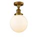 Innovations Lighting Bruno Marashlian Beacon 8 Inch 1 Light Semi Flush Mount - 517-1CH-BB-G201-8-LED