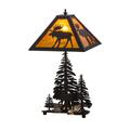 Meyda Lighting Moose Through The Trees 21 Inch Table Lamp - 151467
