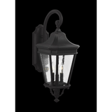 Generation Lighting Cotswold Lane 23 Inch Tall 3 Light Outdoor Wall Light - OL5422BK