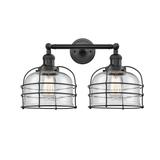 Innovations Lighting Bruno Marashlian Large Bell Cage 19 Inch 2 Light LED Bath Vanity Light - 208-BK-G72-CE-LED