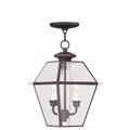 Livex Lighting Westover 15 Inch Tall 2 Light Outdoor Hanging Lantern - 2285-07