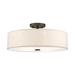 Livex Lighting Meridian 18 Inch 4 Light Semi Flush Mount - 52136-92