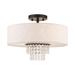 Livex Lighting Carlisle 15 Inch 3 Light Semi Flush Mount - 51096-92