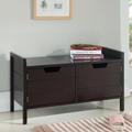 Winston Porter Climax Cabinet Storage Bench Solid + Manufactured Wood in Brown | 18 H x 32 W x 14 D in | Wayfair ED9E5095874F4C2298710D6A988483B8