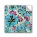 Winston Porter Graphic Pink & Blue Floral I Removable Wall Decal Vinyl in White | 36 H x 36 W in | Wayfair D163352B17BF4991B523B888D334B66E