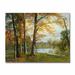 Winston Porter A Quiet Lake - Oil Painting Print on Canvas Metal in Green/Yellow | 24 H x 32 W in | Wayfair 60AEDE3D8B5D445DA03A8E47C845BDB3