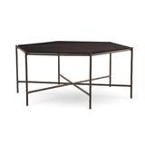 Joe Ruggiero Collection Athena Coffee Table Metal in Brown | 18 H x 43.38 W x 43.38 D in | Wayfair JR001-19-Oak-N