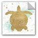 Highland Dunes Silver Sea Life Aqua Turtle Removable Wall Decal Vinyl in White | 36 H x 36 W in | Wayfair B2D63979621E43EDA426D61E27EAF756