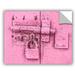 Williston Forge Antique Padlock Removable Wall Decal Vinyl in Pink | 18 H x 24 W in | Wayfair B1C94069728B453F893CB327914AFE4D