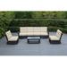 Brayden Studio® Amayah 7 Piece Rattan Sofa Seating Group w/ Sunbrella Cushions Synthetic Wicker/All - Weather Wicker/Wicker/Rattan in Black | Outdoor Furniture | Wayfair